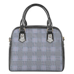 Navy Blue Prince of Wales Check Print Shoulder Handbag