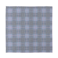 Navy Blue Prince of Wales Check Print Silk Bandana