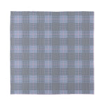 Navy Blue Prince of Wales Check Print Silk Bandana