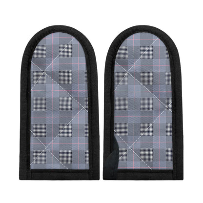 Navy Blue Prince of Wales Check Print Skillet Handle Cover