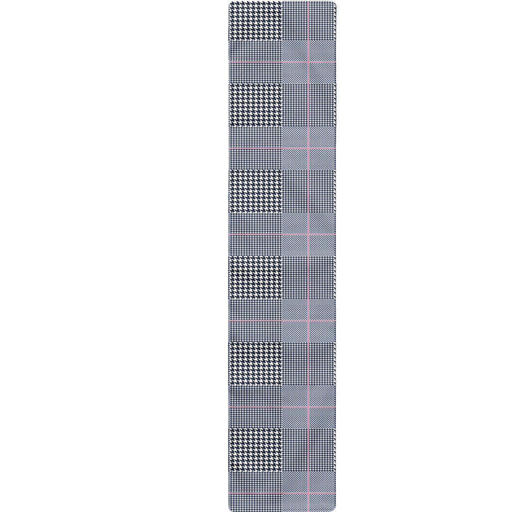 Navy Blue Prince of Wales Check Print Table Runner