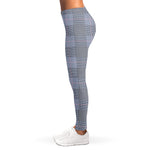 Navy Blue Prince of Wales Check Print Women's Leggings