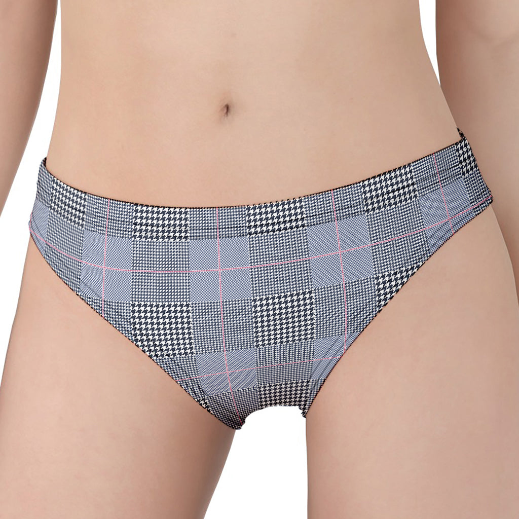 Navy Blue Prince of Wales Check Print Women's Panties