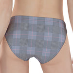 Navy Blue Prince of Wales Check Print Women's Panties