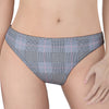 Navy Blue Prince of Wales Check Print Women's Thong