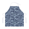 Navy Digital Camo Pattern Print Adjustable Apron