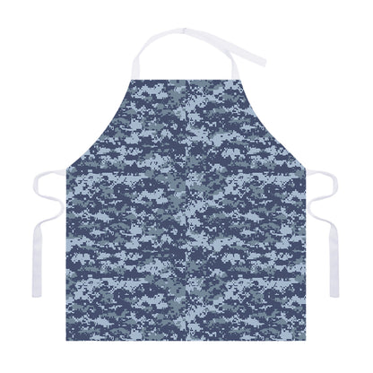 Navy Digital Camo Pattern Print Adjustable Apron