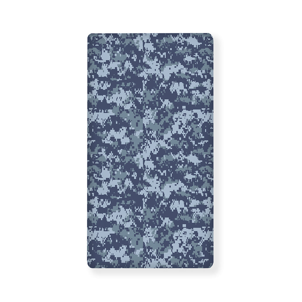 Navy Digital Camo Pattern Print Baby Crib Sheet