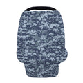 Navy Digital Camo Pattern Print Baby Seat Cover