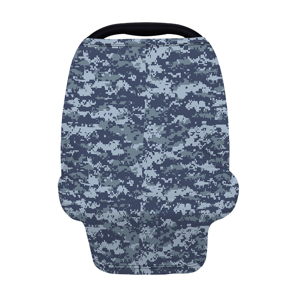 Navy Digital Camo Pattern Print Baby Seat Cover