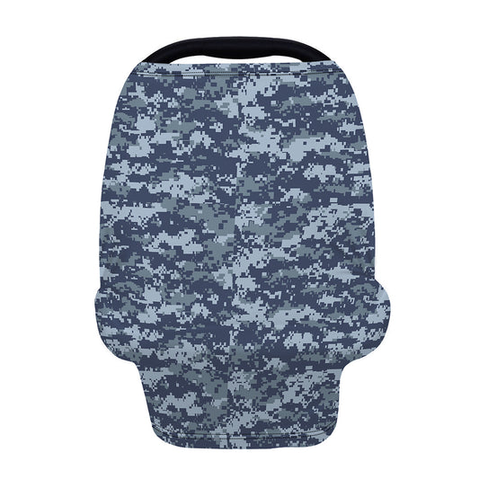 Navy Digital Camo Pattern Print Baby Seat Cover