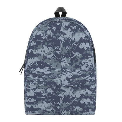 Navy Digital Camo Pattern Print Backpack