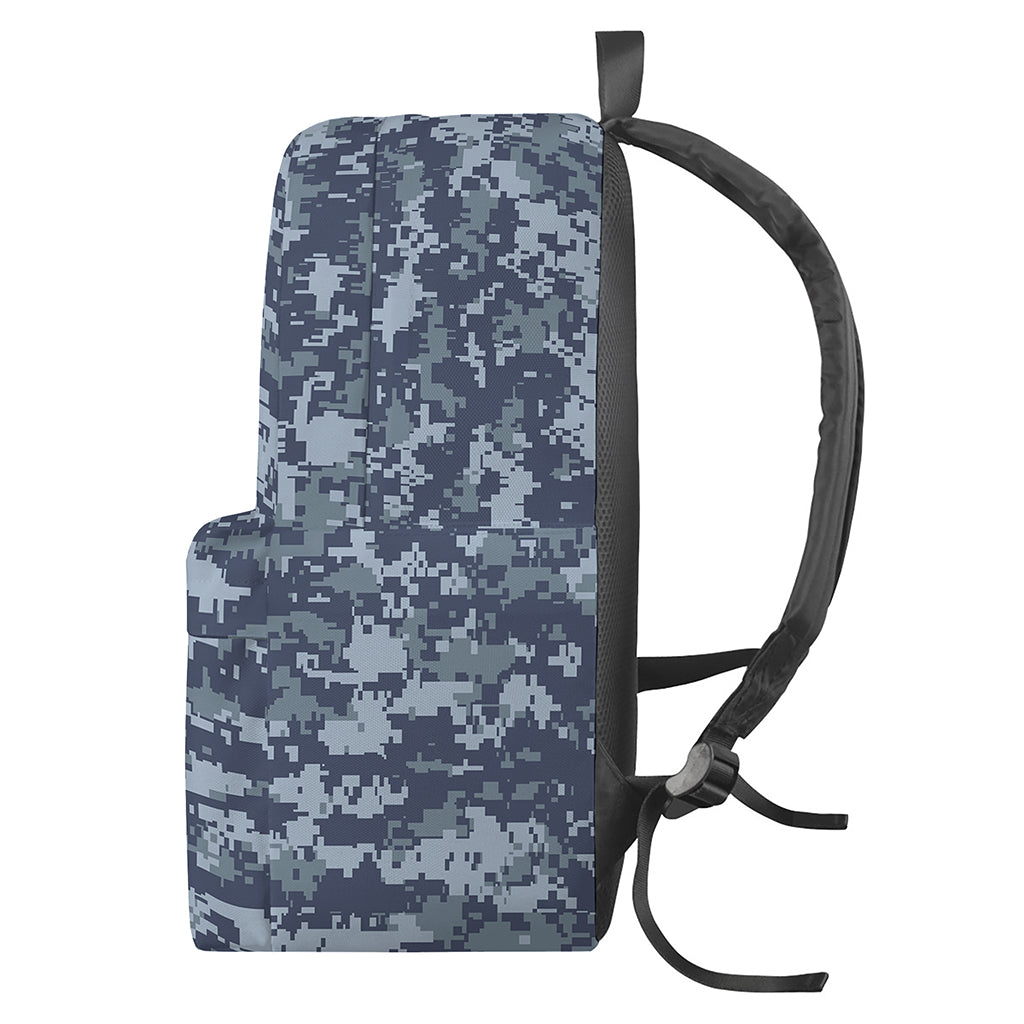 Navy Digital Camo Pattern Print Backpack