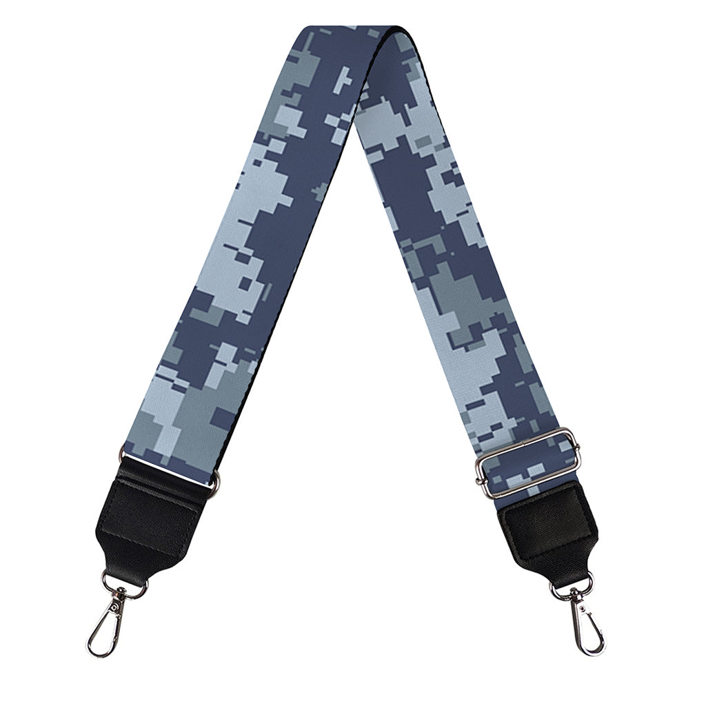 Navy Digital Camo Pattern Print Bag Strap