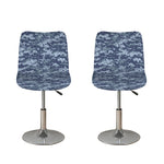 Navy Digital Camo Pattern Print Bar Stool Covers