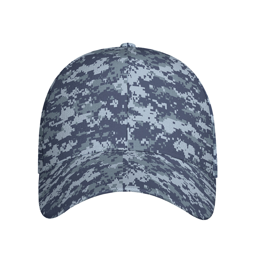 Navy Digital Camo Pattern Print Baseball Cap