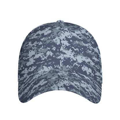 Navy Digital Camo Pattern Print Baseball Cap