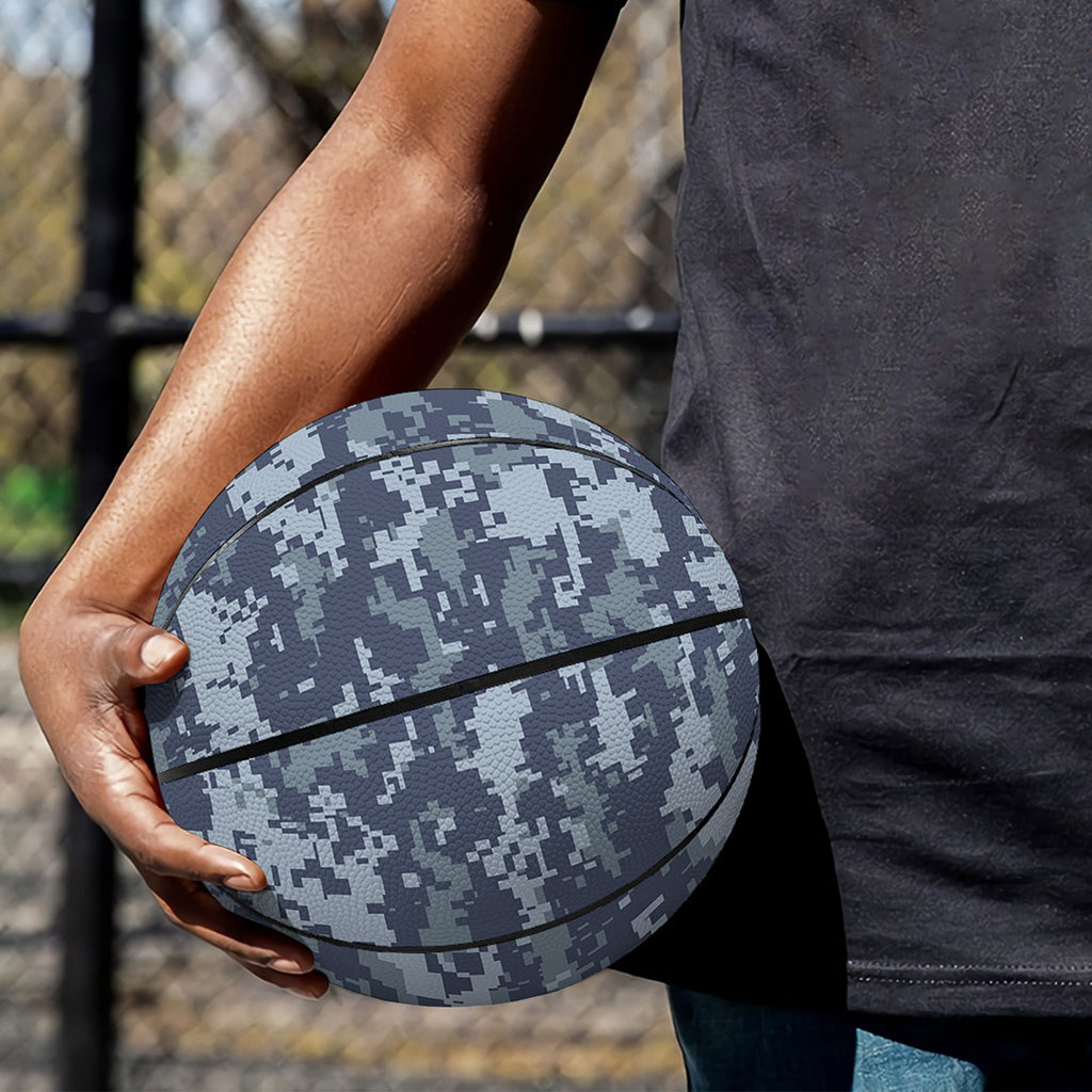 Navy Digital Camo Pattern Print Basketball