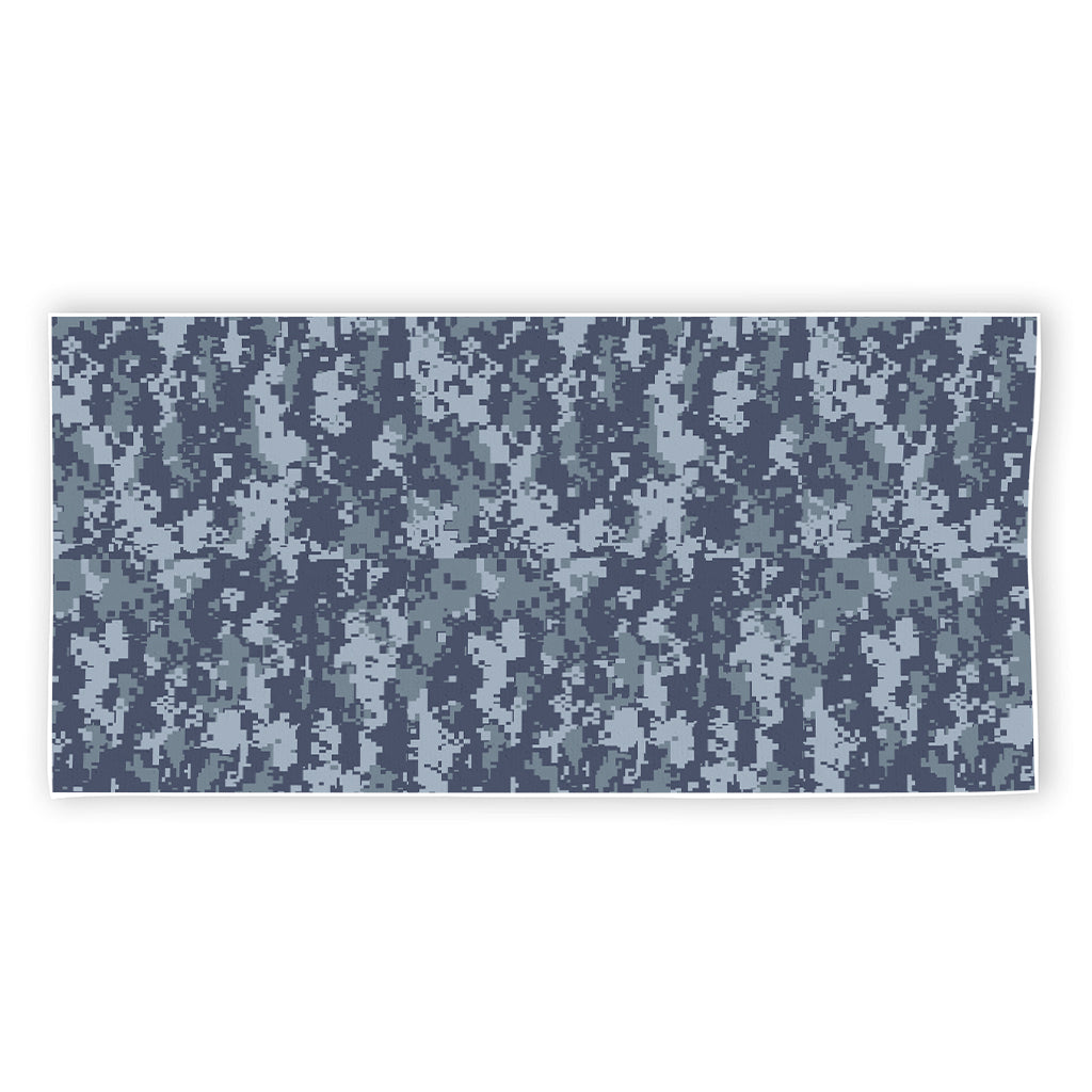 Navy Digital Camo Pattern Print Beach Towel