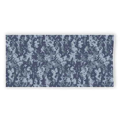 Navy Digital Camo Pattern Print Beach Towel