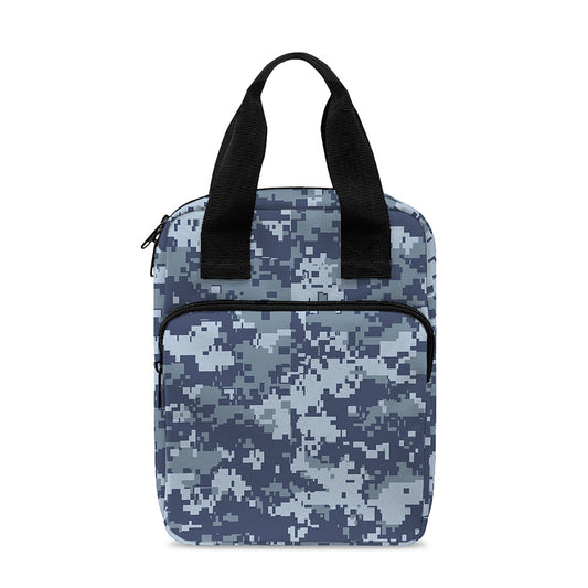 Navy Digital Camo Pattern Print Bible Tote Bag