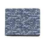 Navy Digital Camo Pattern Print Bifold Wallet