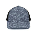 Navy Digital Camo Pattern Print Black Mesh Trucker Hat