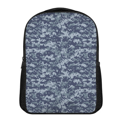 Navy Digital Camo Pattern Print Casual Backpack