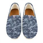 Navy Digital Camo Pattern Print Casual Shoes
