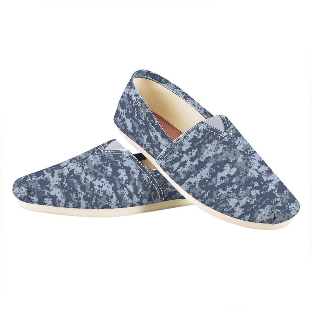 Navy Digital Camo Pattern Print Casual Shoes
