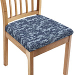 Navy Digital Camo Pattern Print Chair Cushion Cover