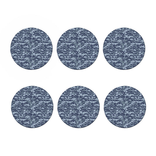 Navy Digital Camo Pattern Print Coaster Set