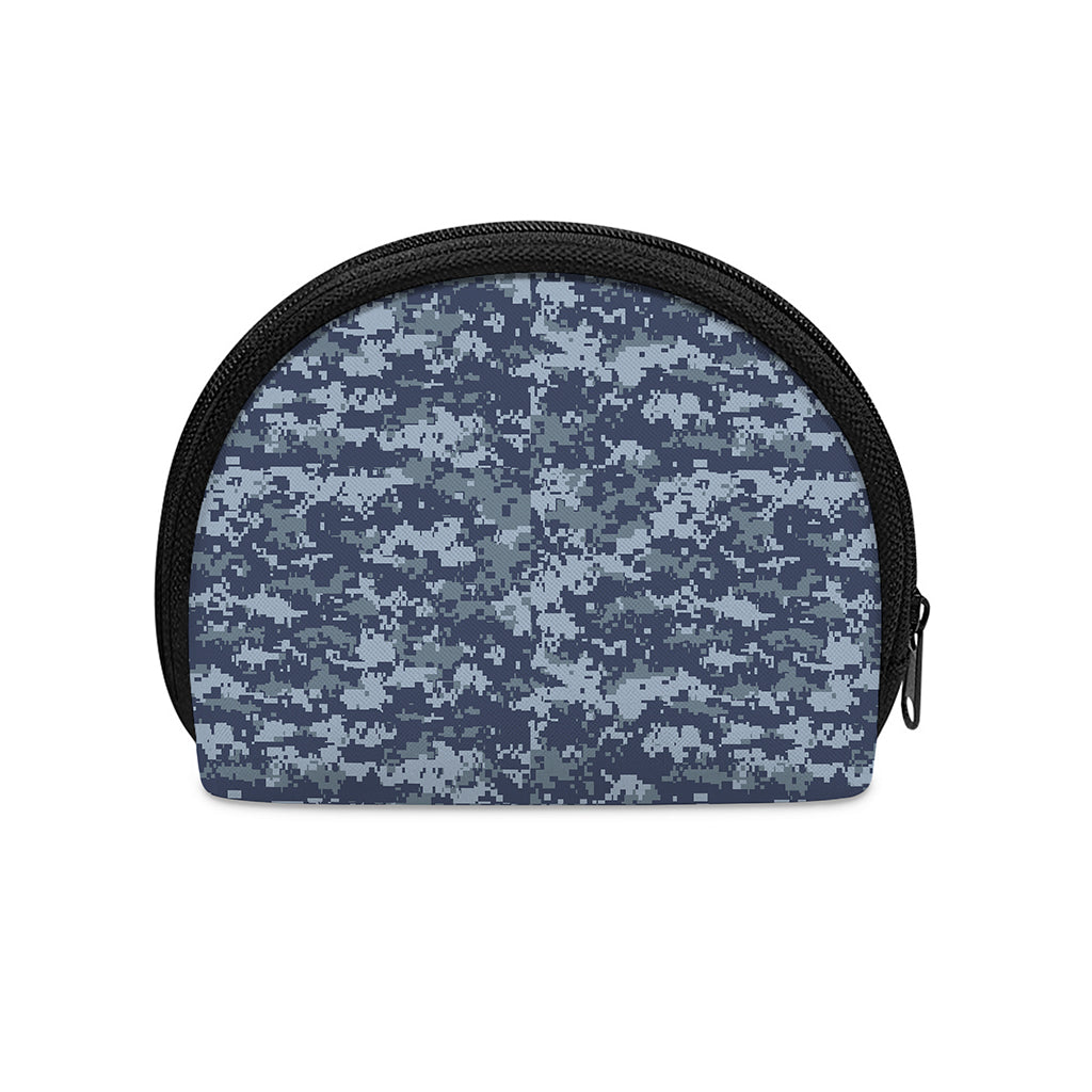 Navy Digital Camo Pattern Print Coin Purse