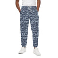 Navy Digital Camo Pattern Print Cotton Sweatpants