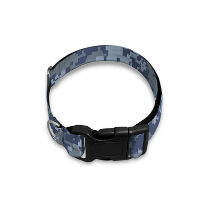Navy Digital Camo Pattern Print Dog Collar