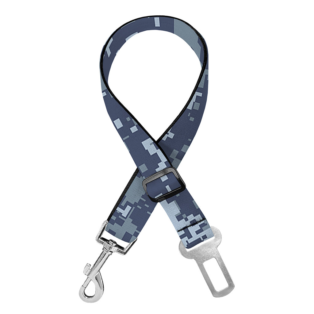 Navy Digital Camo Pattern Print Dog Seat Belt