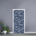 Navy Digital Camo Pattern Print Door Sticker