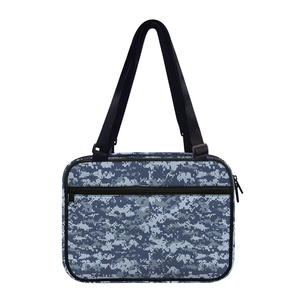 Navy Digital Camo Pattern Print Double Strap Bible Bag