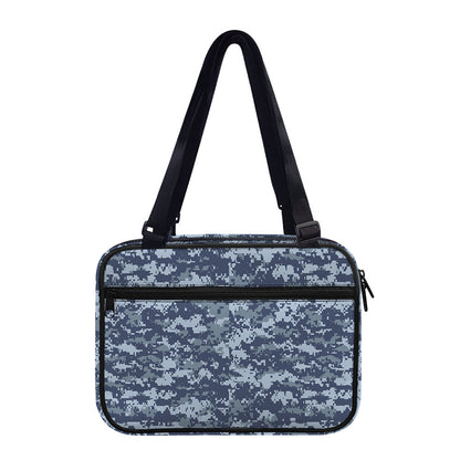 Navy Digital Camo Pattern Print Double Strap Bible Bag
