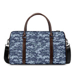 Navy Digital Camo Pattern Print Duffle Bag