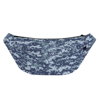 Navy Digital Camo Pattern Print Fanny Pack