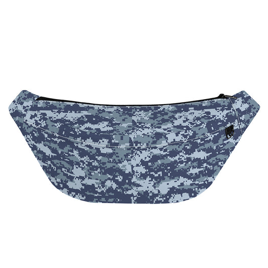 Navy Digital Camo Pattern Print Fanny Pack