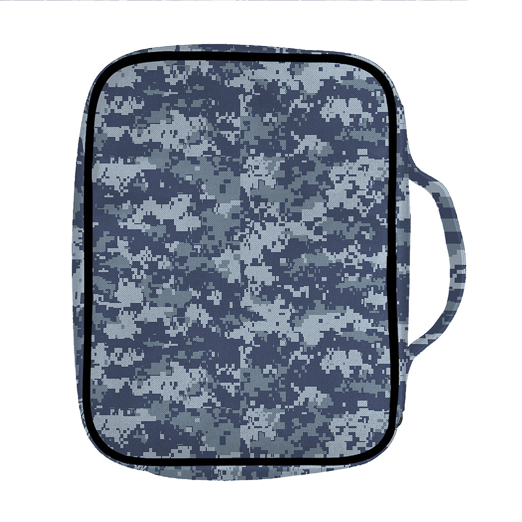 Navy Digital Camo Pattern Print Front Pocket Bible Bag