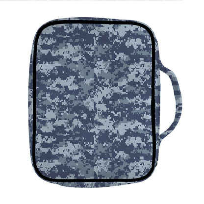 Navy Digital Camo Pattern Print Front Pocket Bible Bag