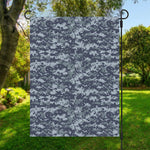 Navy Digital Camo Pattern Print Garden Flag