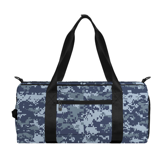 Navy Digital Camo Pattern Print Gym Bag