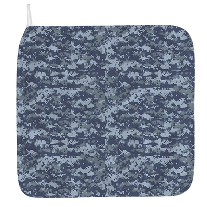 Navy Digital Camo Pattern Print Hand Towel
