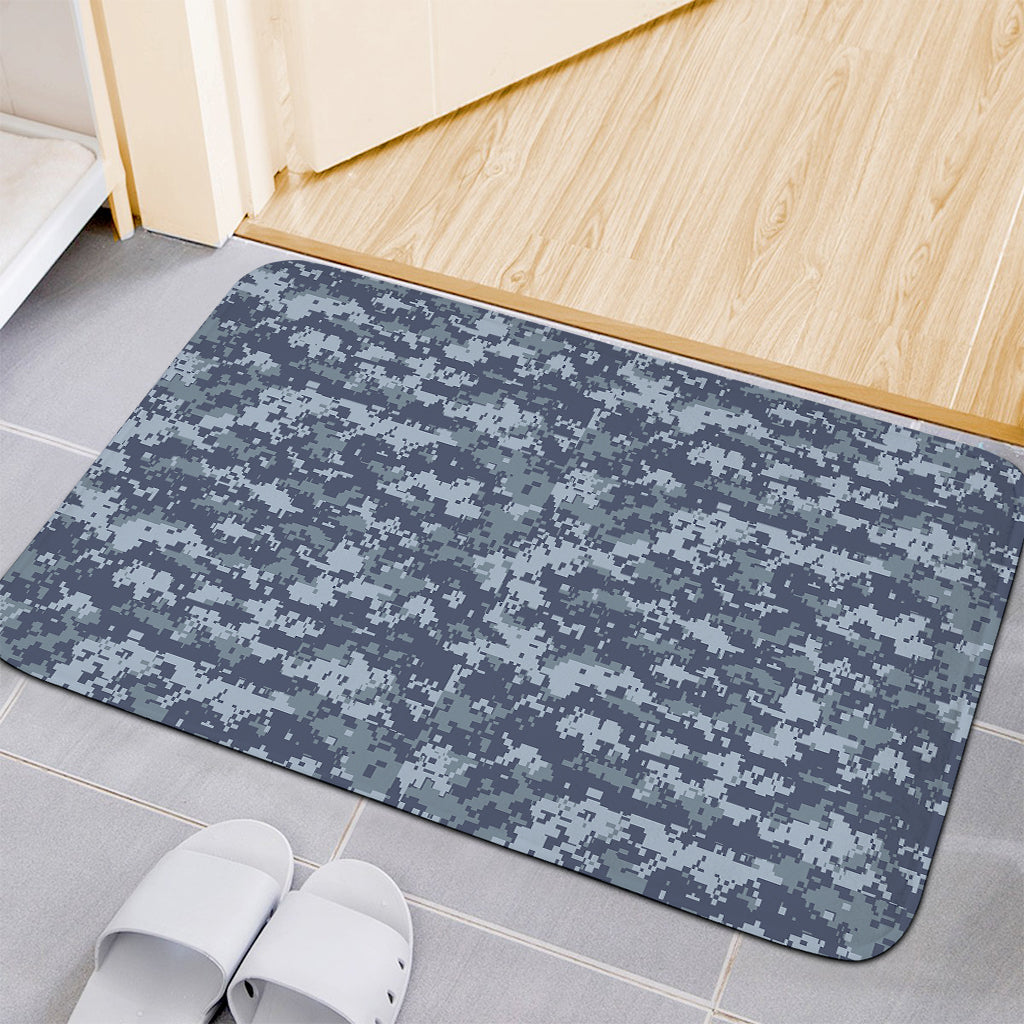 Navy Digital Camo Pattern Print Indoor Door Mat