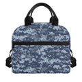 Navy Digital Camo Pattern Print Insulated Lunch Bag
