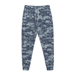 Navy Digital Camo Pattern Print Jogger Pants